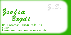 zsofia bagdi business card